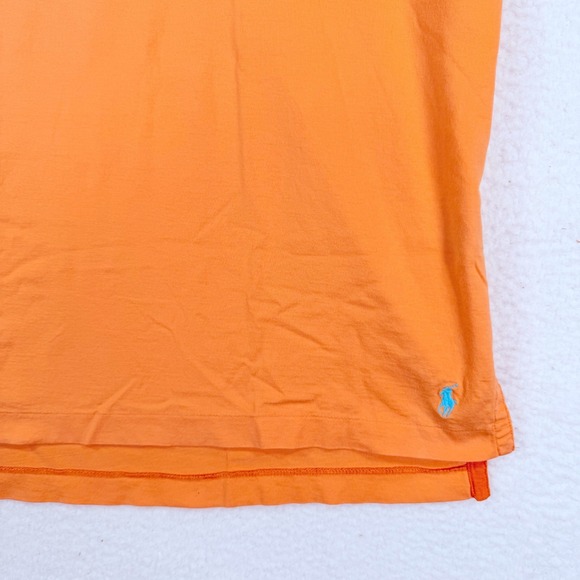 Polo Ralph Lauren Orange Pima Cotton Polo Shirt Mens L Pocket Logo Golf Preppy - Picture 5 of 7